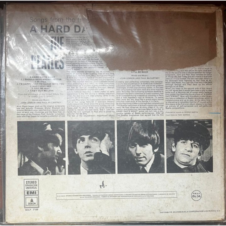 The Beatles - A Hard Days Night reverso