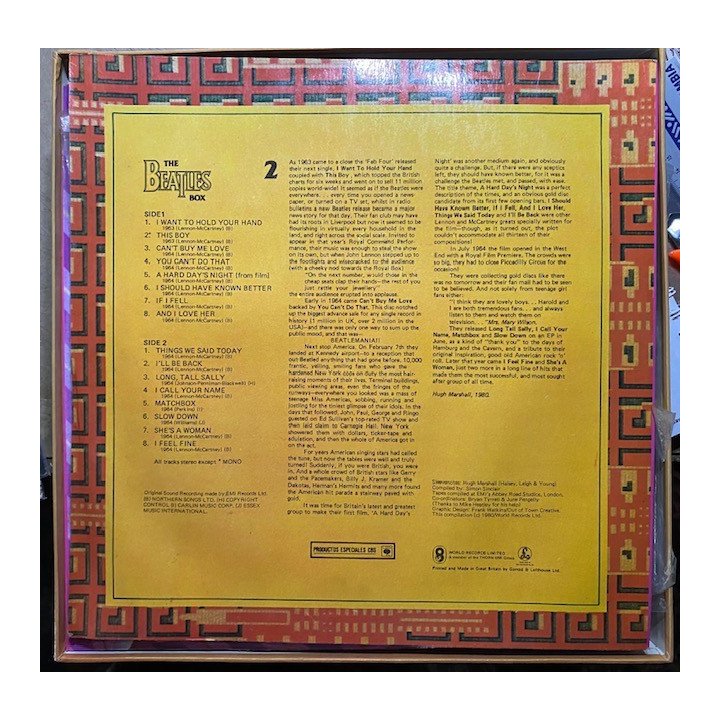 The Beatles - The Beatles Box (8 vinilos) reverso