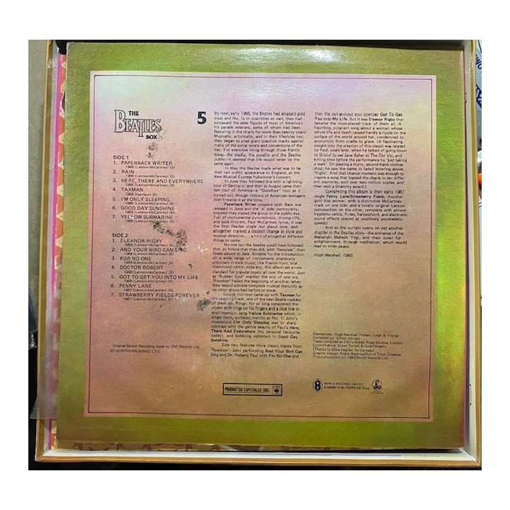 The Beatles - The Beatles Box (8 vinilos) reverso