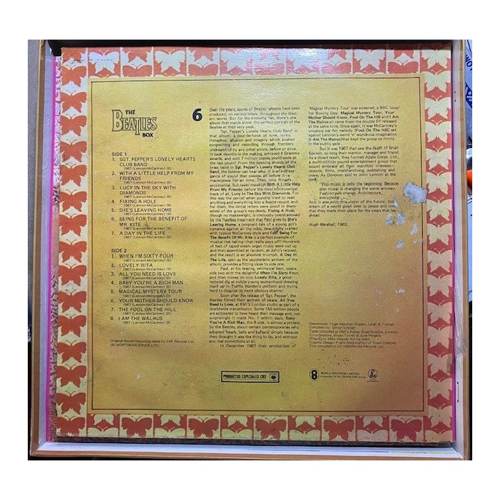 The Beatles - The Beatles Box (8 vinilos) reverso