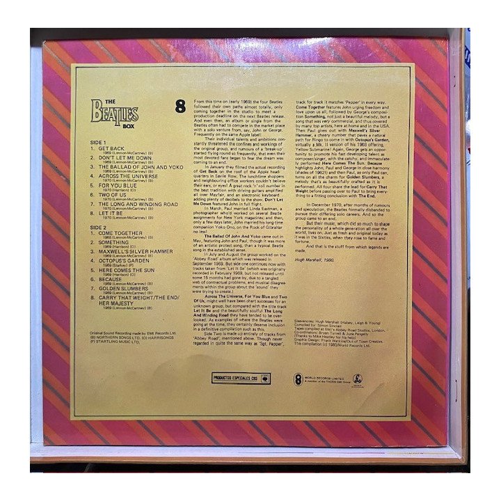 The Beatles - The Beatles Box (8 vinilos) reverso