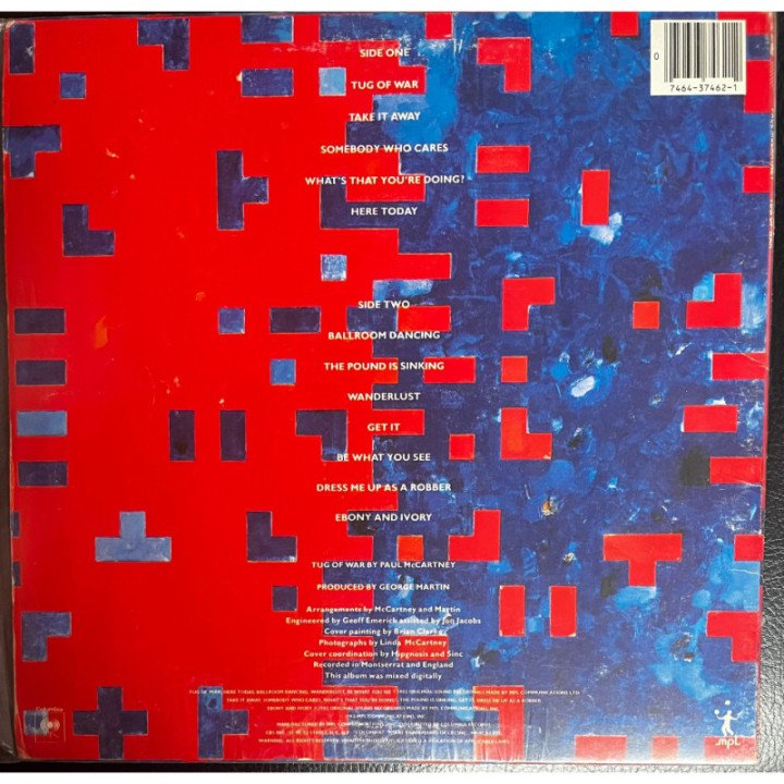 Paul McCartney - Tug Of War reverso