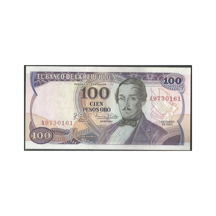 Billete de 100 Pesos 1 Ene 1980 Serie A BGW312