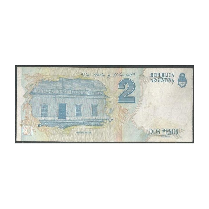 Argentina 2 Pesos ND1993 Serie C P340b reverso