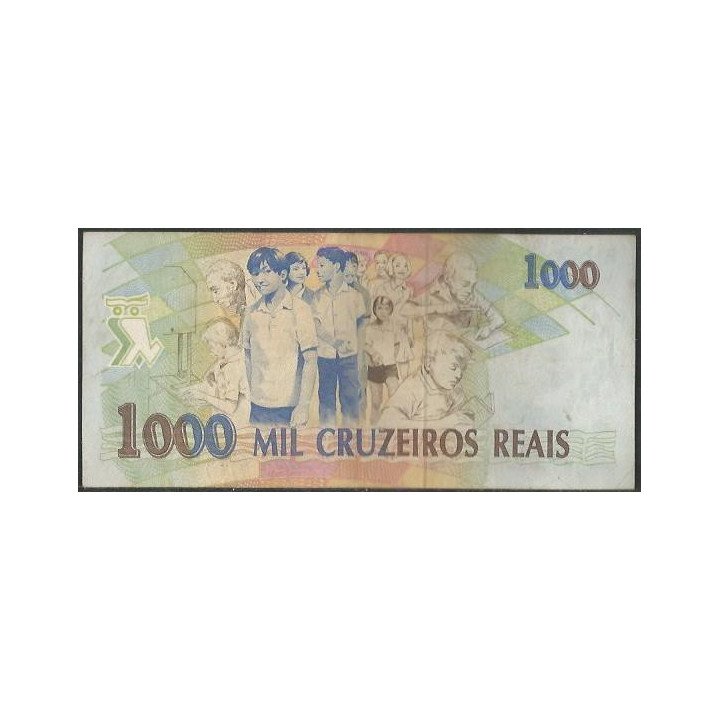 Brasil 1.000 Cruzeiros Reais ND1993 P240a reverso
