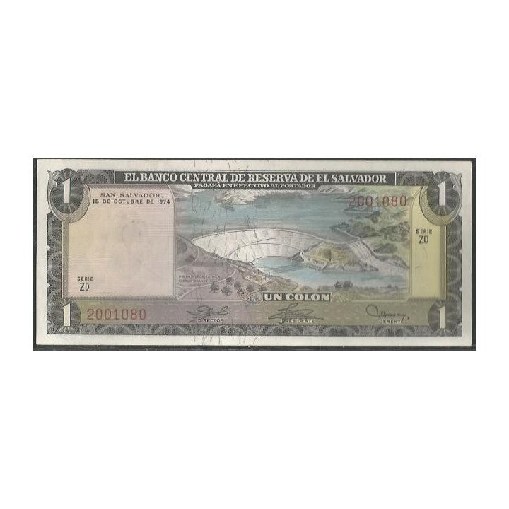 El Salvador 1 Colon 15 Oct 1974 P120