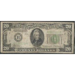 Estados Unidos 20 Dollars 1934 B P431D