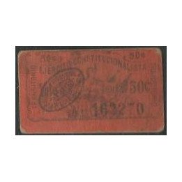 Mexico - Ejercito Constitucional 50 Centavos 1915 Ps989