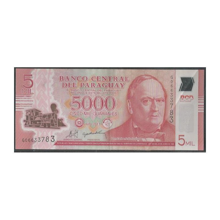 Paraguay 5.000 Guaranies 2011 P234a