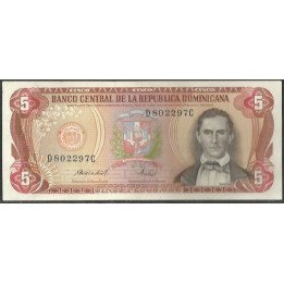 Rep. Dominicana 5 Pesos 1988 P118c