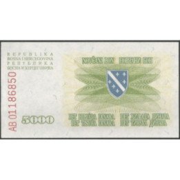 Bosnia & Herzegovina 5.000 Dinara 25 Ene 1993 P16a