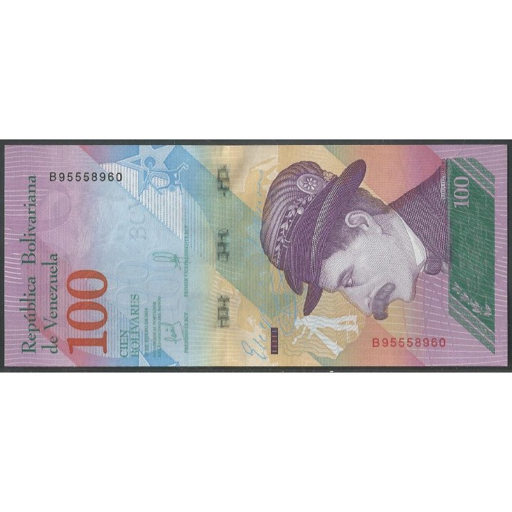 Venezuela 100 Bolivares 15 Ene 2018 B8 Dig P106a