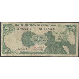 Venezuela 20 Bolivares 7 Sep 1989 C 8 Dig P63b