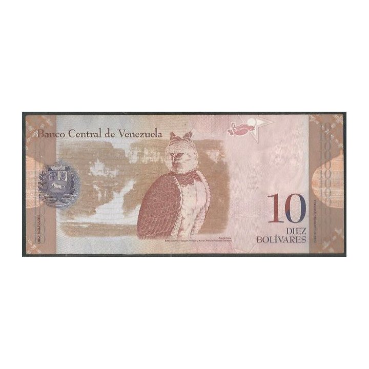 Venezuela 10 Bolivares 29 Oct 2013 W 8 Dig P90d reverso