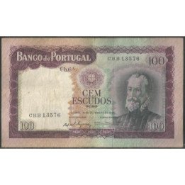 Portugal 100 Escudos 19 Dic 1961 P165a5