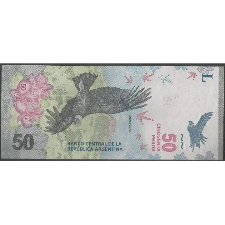 Argentina 50 Pesos ND2018 Serie L P363