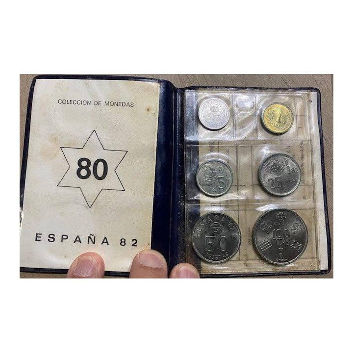 España Set monedas Mundial futbol España 82 reverso