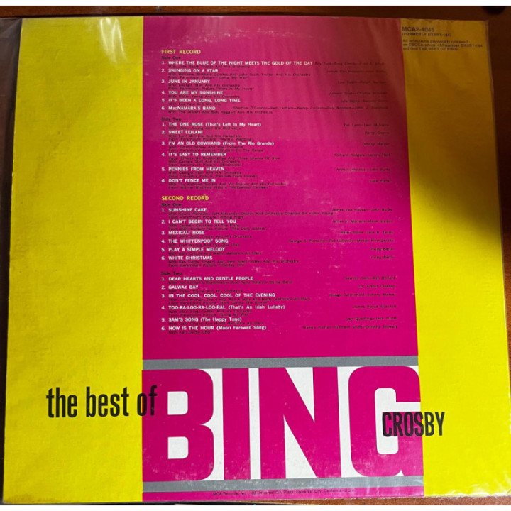 Bing Crosby - The best of Bing (2 Vinilos) reverso