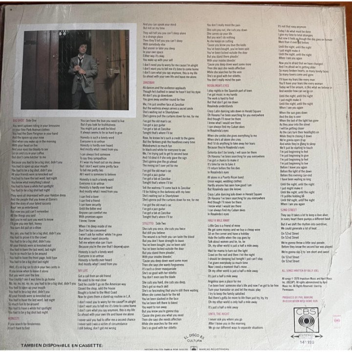 Billy Joel - 52nd Street reverso