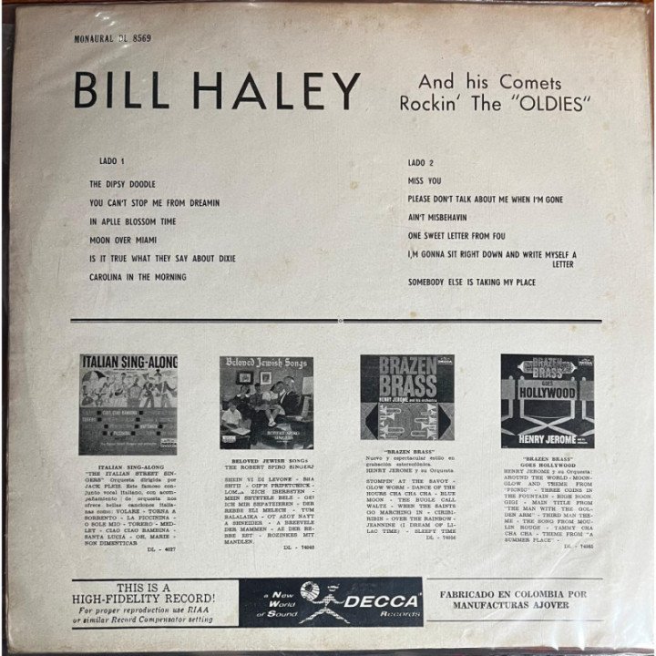 Bill Haley and his Comets - Rockin' The Oldies reverso