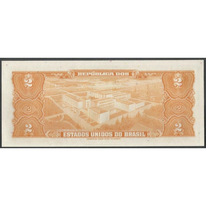 Brasil 2 Cruzeiros ND1954-8 Firma 6 P151b reverso