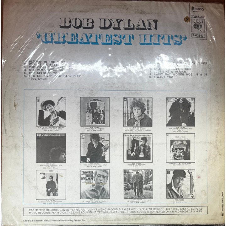 Bob Dylan - Greatest Hits reverso