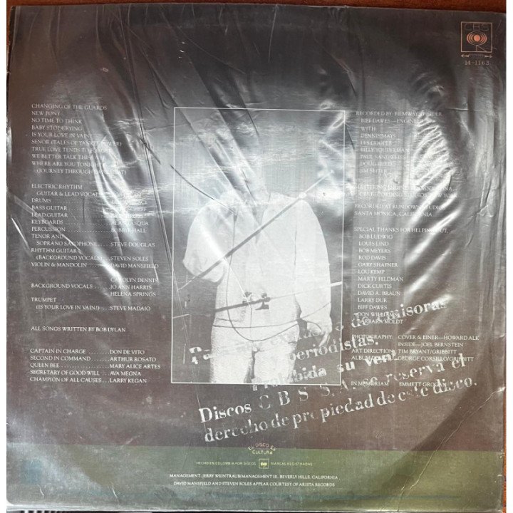 Bob Dylan - Street Legal reverso