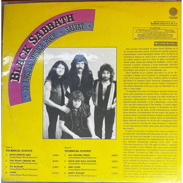 Black Sabbath - 30 Años de musica Rock reverso
