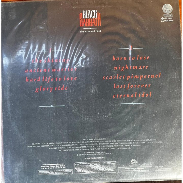 Black Sabbath - The Eternal Idol reverso