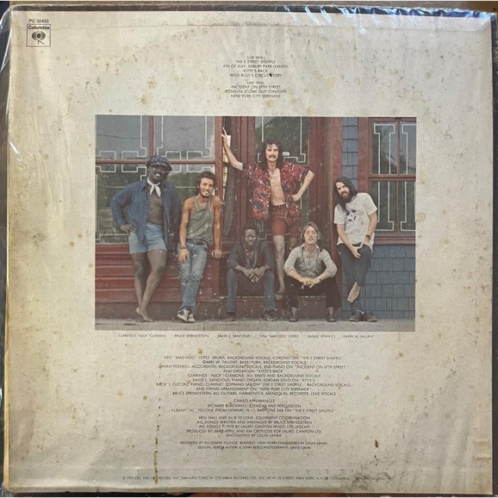 Bruce Springsteen - The Wild The Innocent & The Street Shuffle reverso