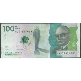 Billete de 100.000 Pesos 25 Oct 2022 Serie AJ BGWNF100-9