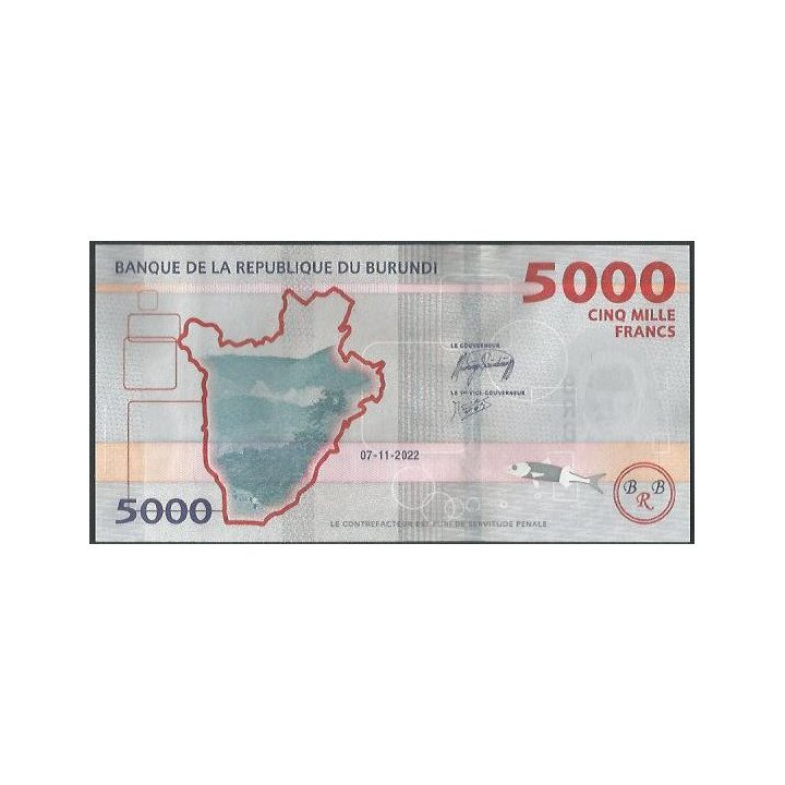 Burundi 5.000 Francs 7 Nov 2022 P58