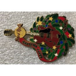 Hard Rock Cafe Cozumel Guitarra Happy Holidays 2002 HRC020