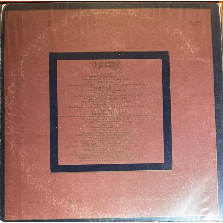 Carpenters - The Singles reverso