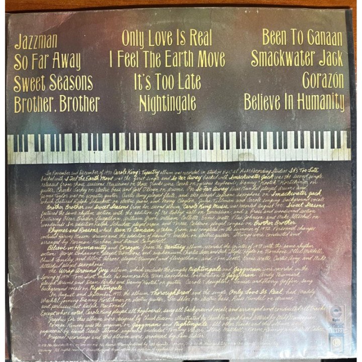 Carole King - Her Greatest Hits reverso
