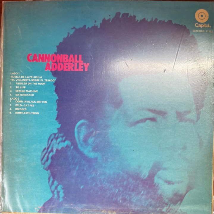 Cannonball Adderley - Banda sonora de ''El Violinista sobre el tejado'' reverso