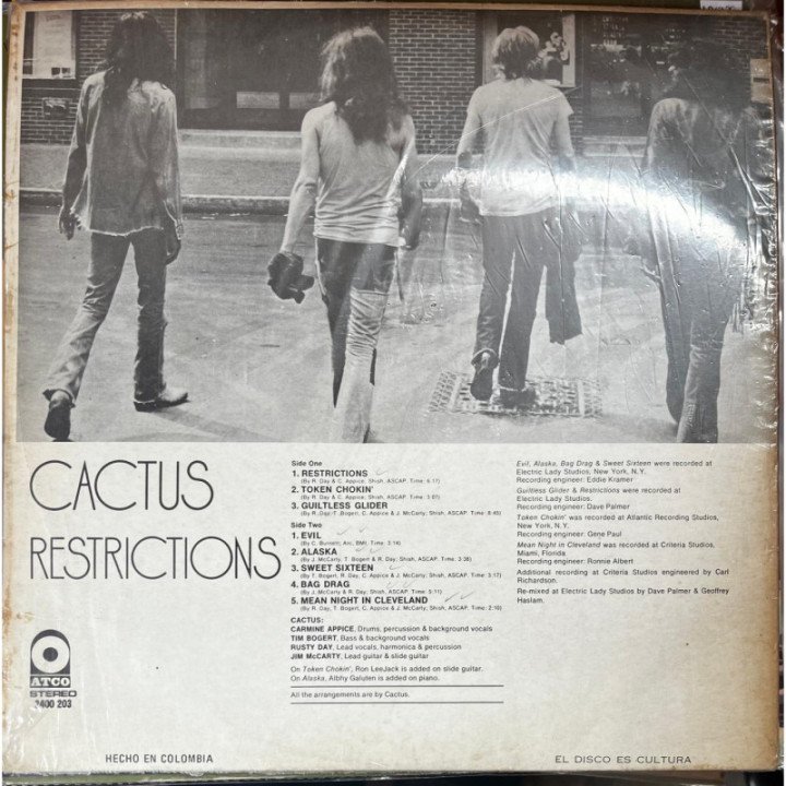 Cactus - Restrictions reverso