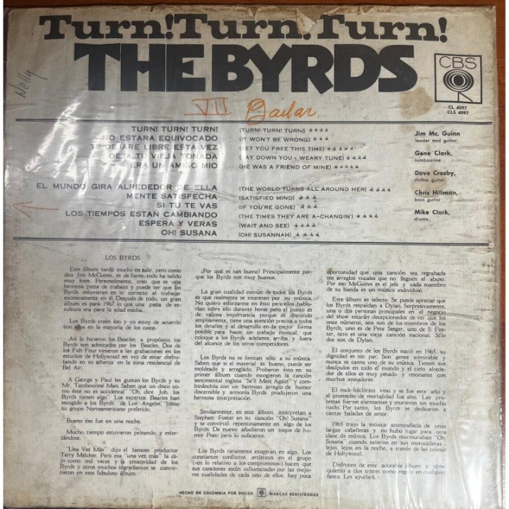 The Byrds - Turn! Turn! Turn! reverso