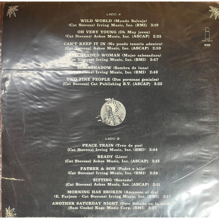 Cat Stevens - Greatest Hits reverso