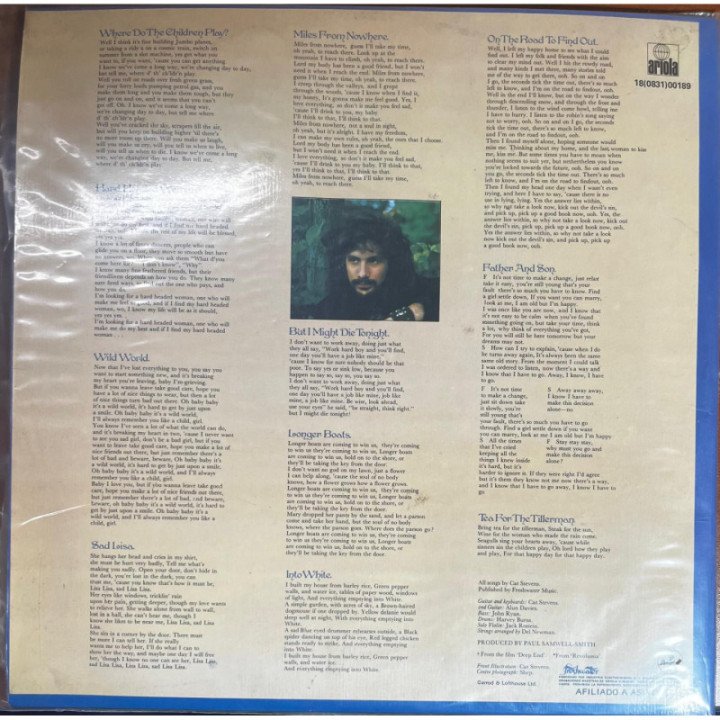 Cat Stevens - Tea for the Tillerman reverso