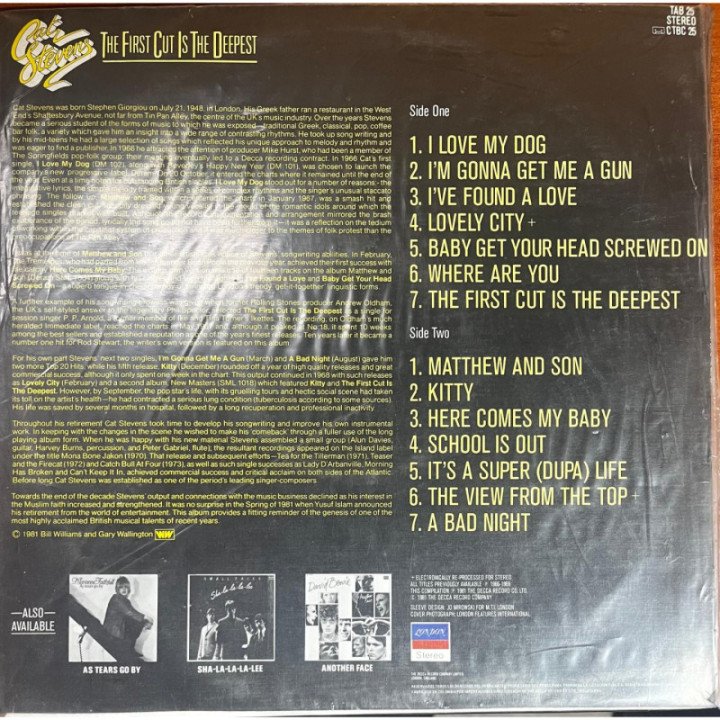 Cat Stevens - The First Cut is The Deepest reverso