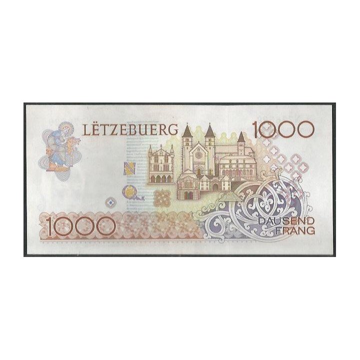 Luxemburgo 1.000 Francs ND1985 P59 reverso