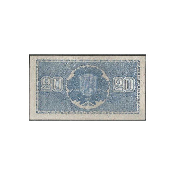 Finlandia 20 Markka 1945 P78a reverso