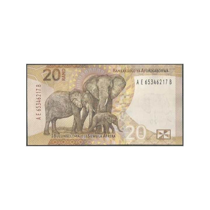 Sur Africa 20 Rand ND2023 P149 reverso