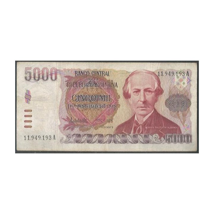 Argentina 5.000 Pesos Argentinos ND1984-5 Serie A P318a