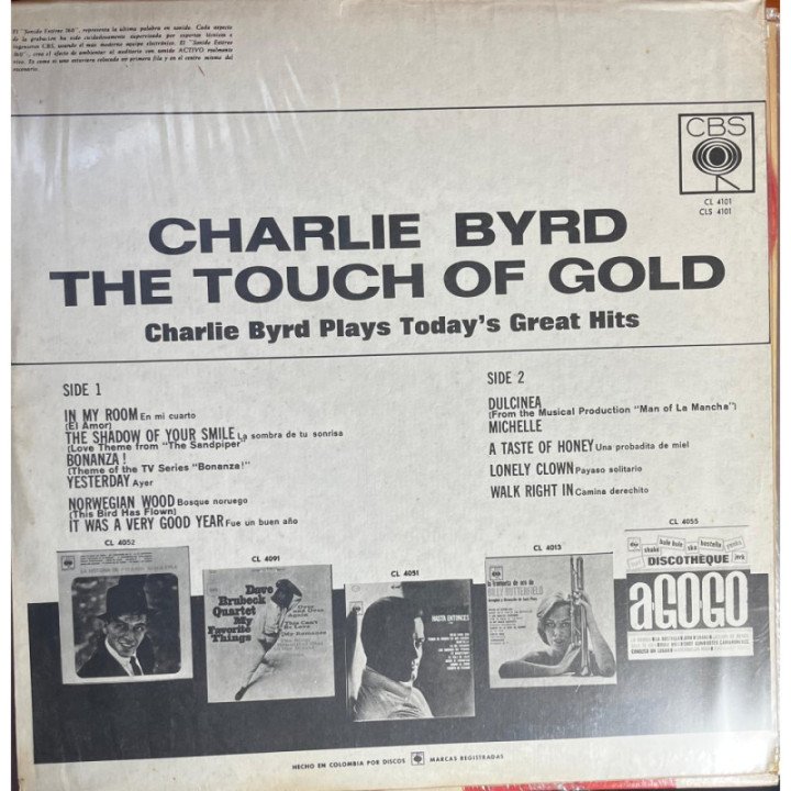 Charlie Byrd - The Touch Of Gold reverso