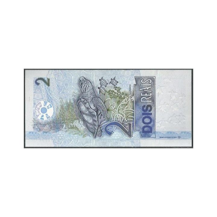 Brasil 2 Reales ND2001- Firma 39 A P249a reverso