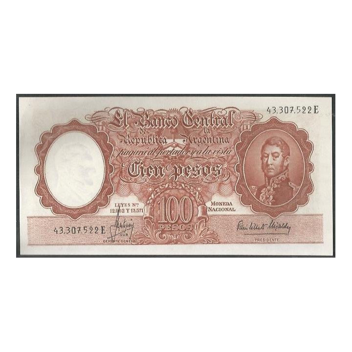 Argentina 100 Pesos ND1957-67 Serie E P272c