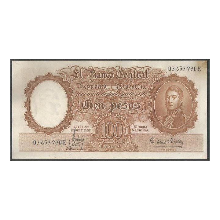 Argentina 100 Pesos ND1957-67 Serie E P272c