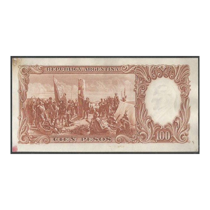 Argentina 100 Pesos ND1957-67 Serie E P272c reverso